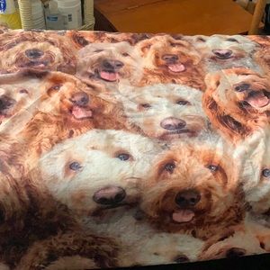 Sold—Throw plush blanket- dog pattern